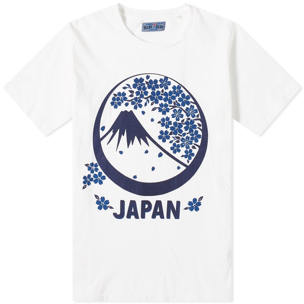 Blue Blue Japan Mt Fuji Sakura Tee - 1