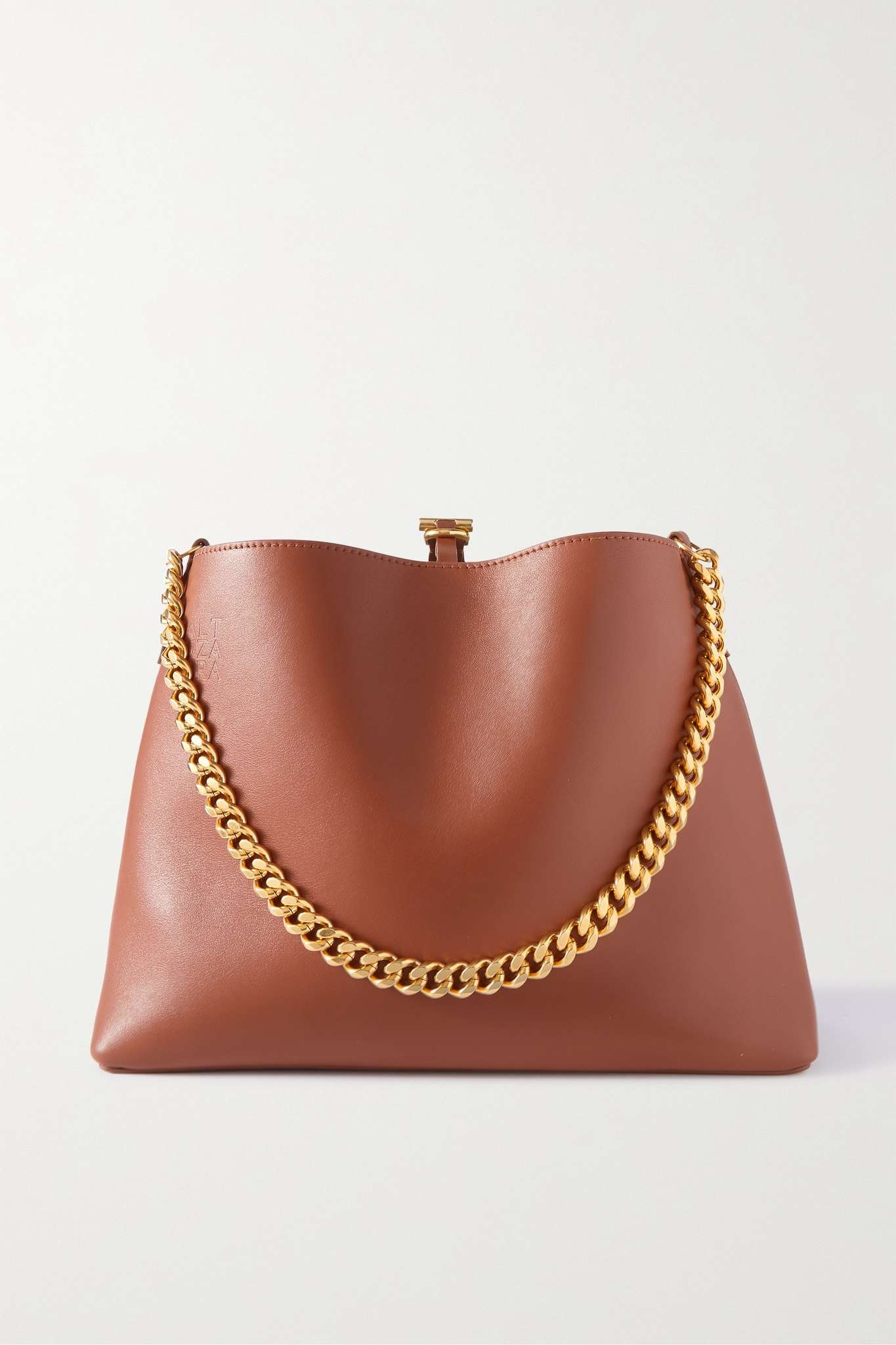 Hobo mini chain-embellished leather tote - 1