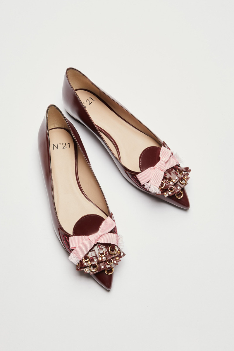 POINTED BALLERINAS WITH FRINGES AND STUDS 5