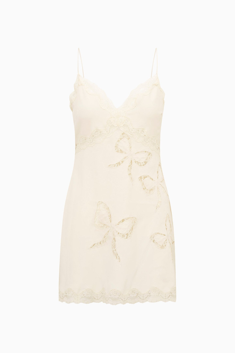 Cori Crepe Lace Bow Mini Dress 1
