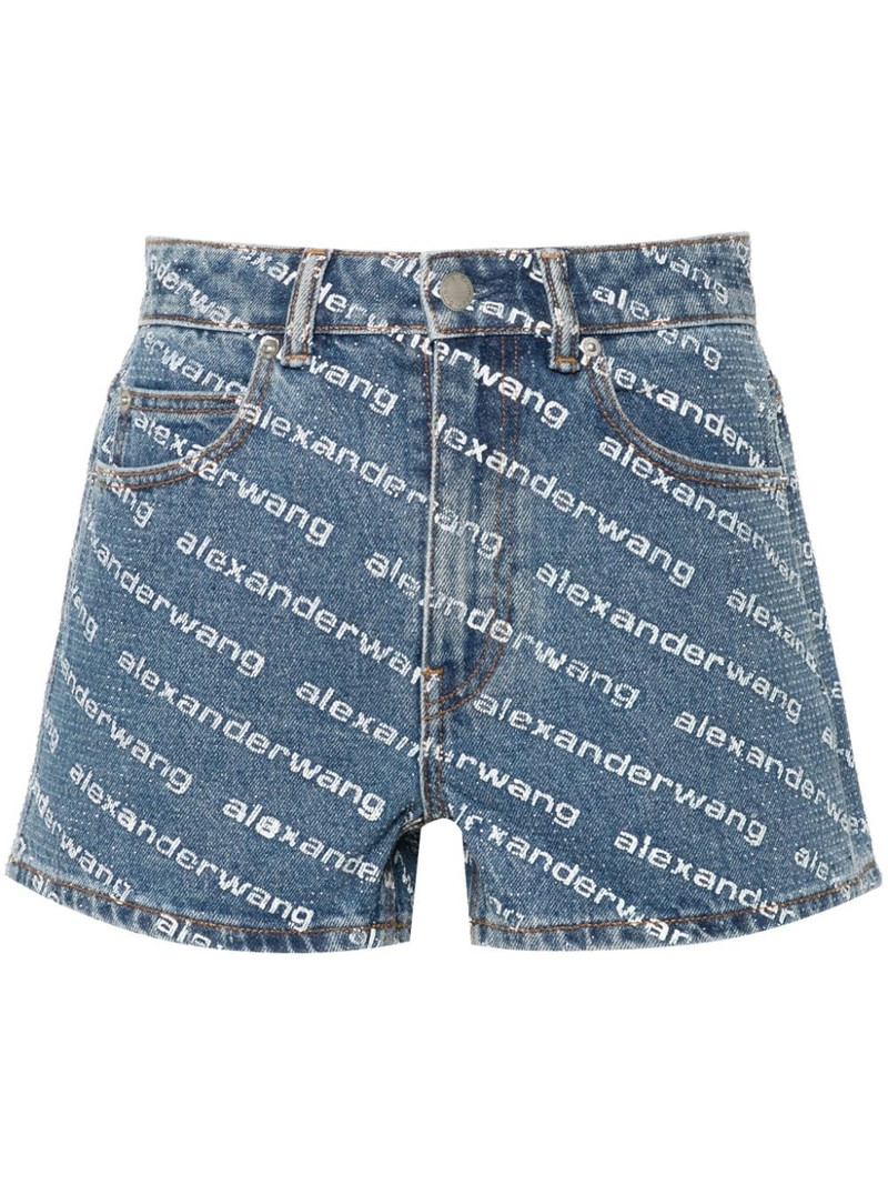 rhinestoned denim 반바지 1