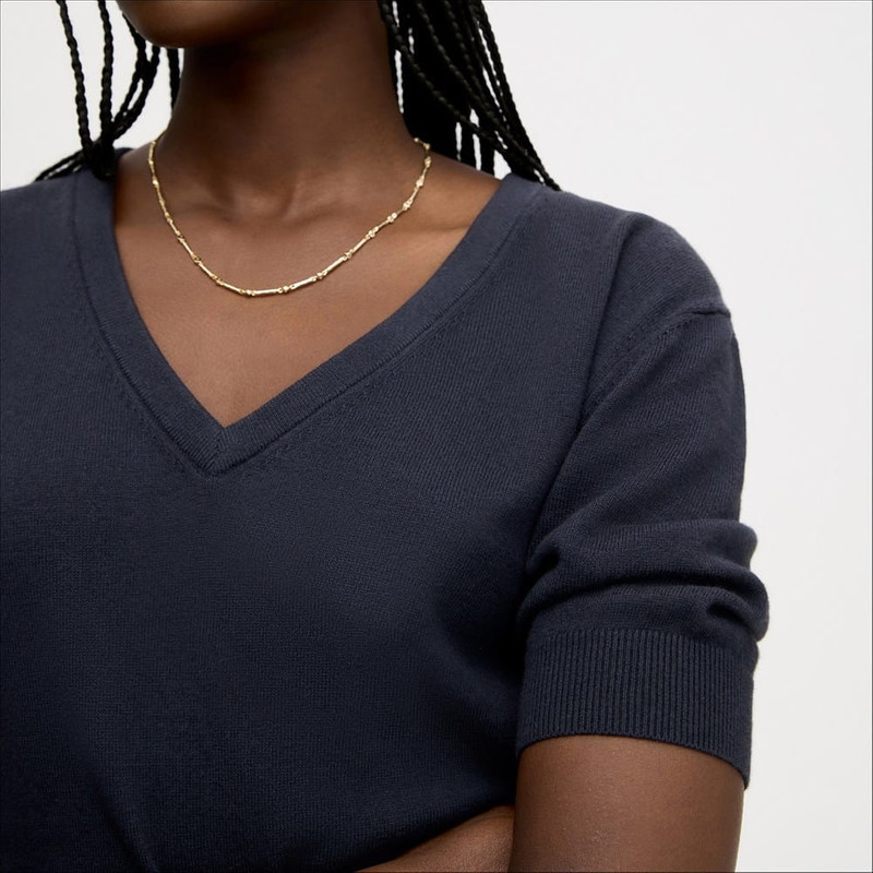 V-Neck Short Sleeve Sweater 5