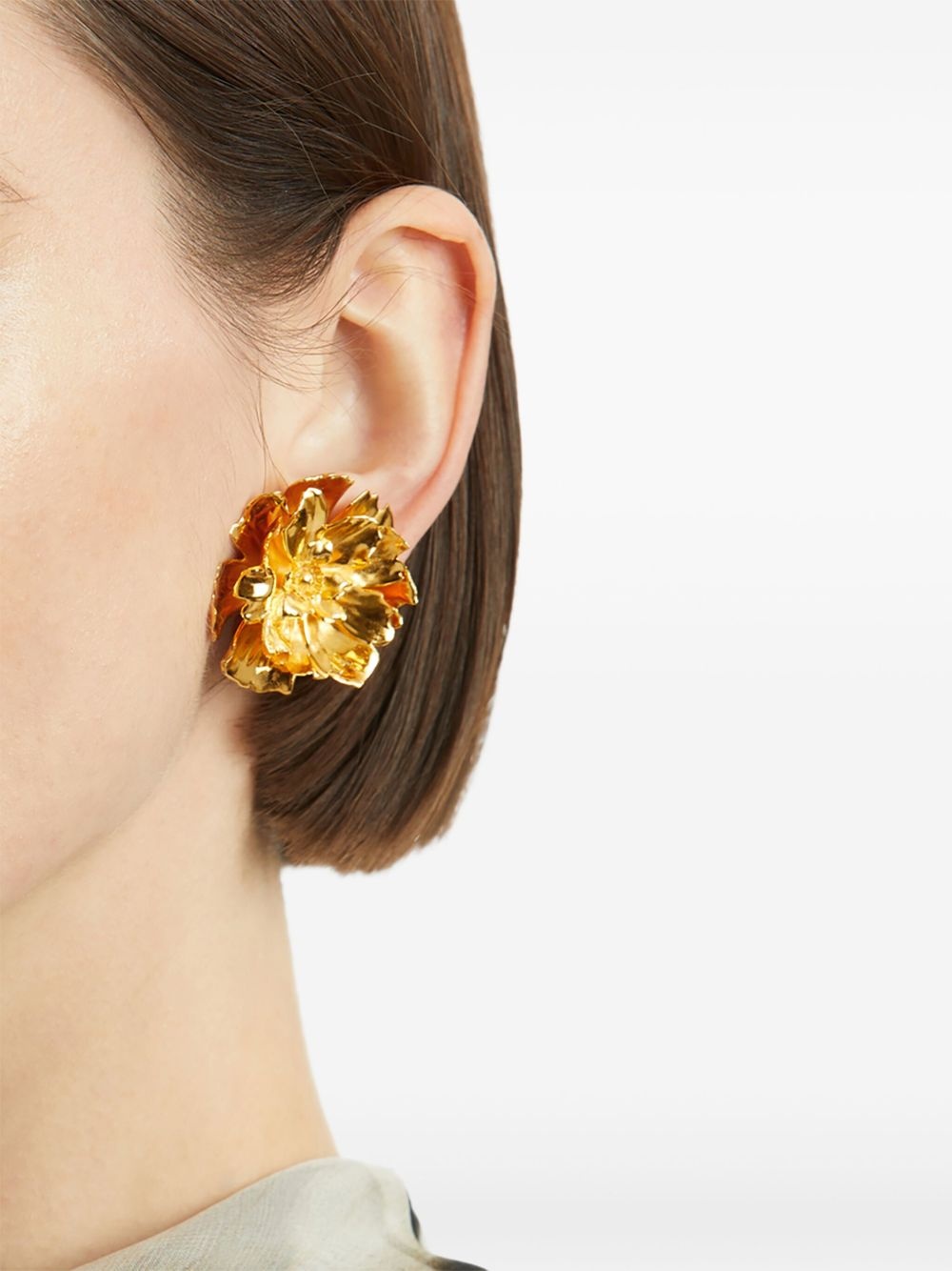 small Peony clip-on earrings - 2