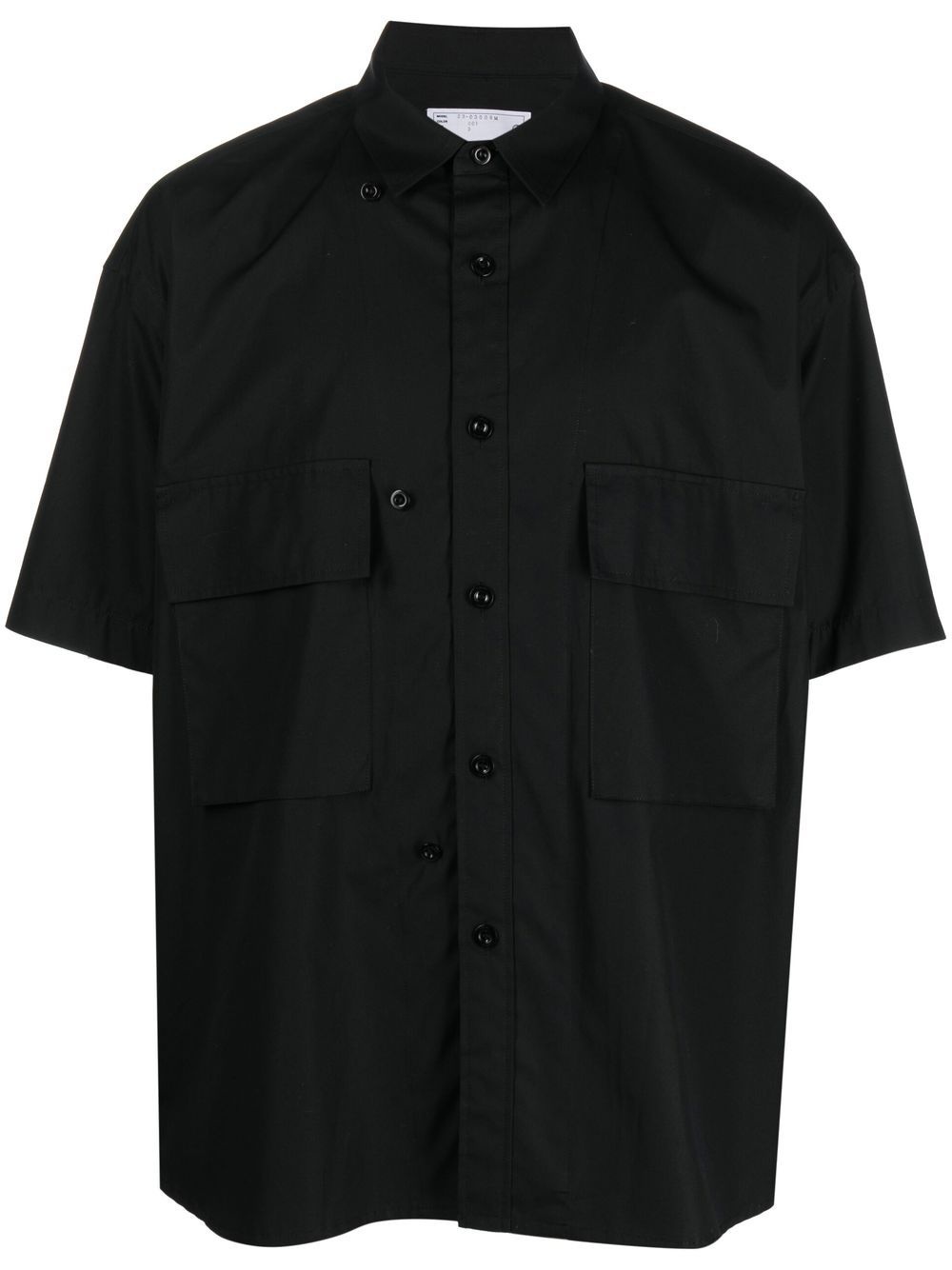 flap-pockets cotton shirt - 1