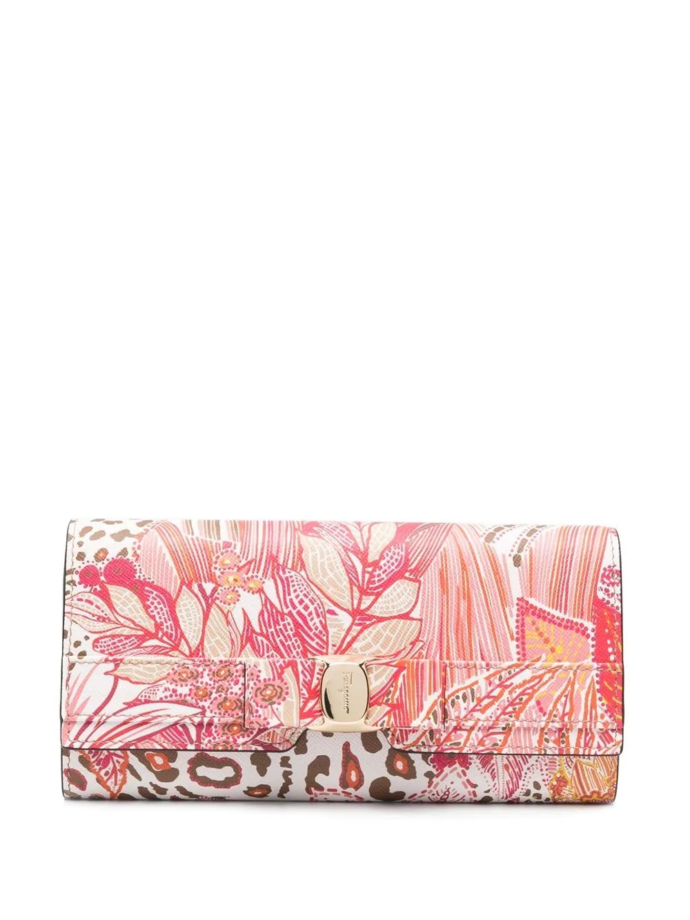 graphic-print leather wallet - 1