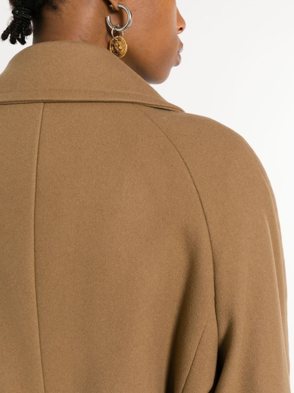 wool-blend belted coat - 5