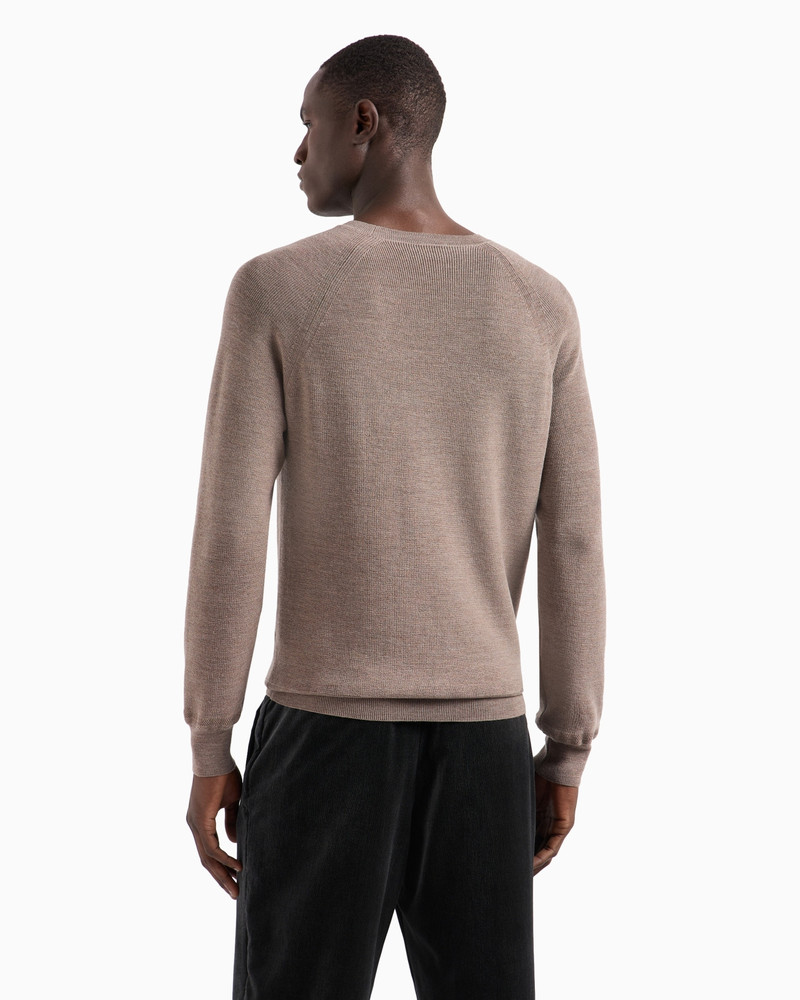 Virgin-wool, crew-neck jumper 3