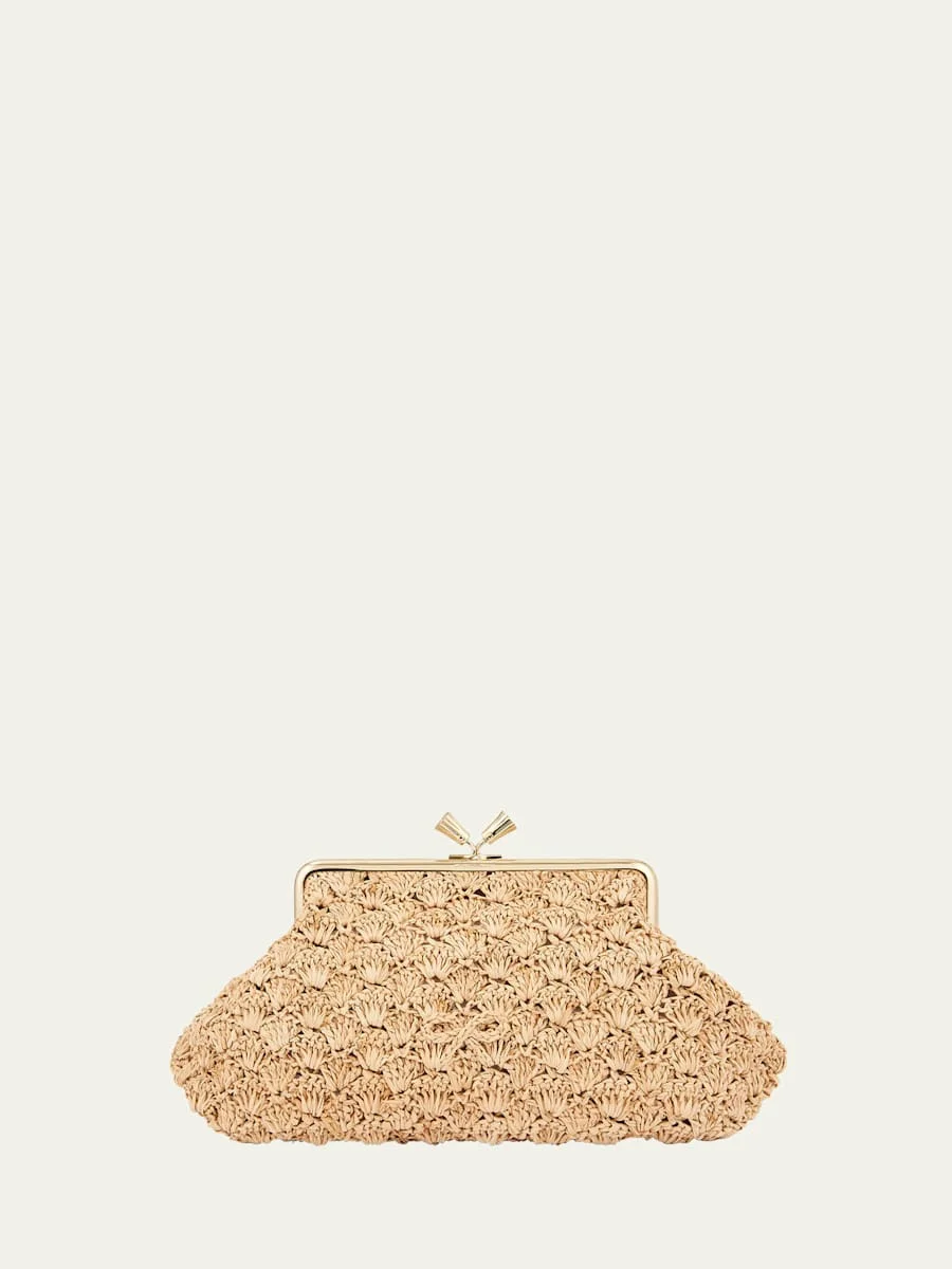 Maud Large Straw Clutch Bag - 1