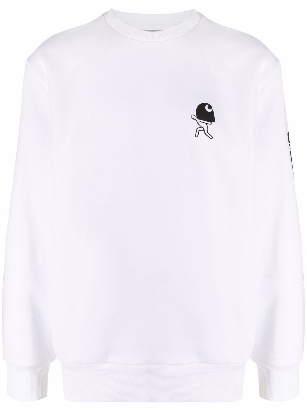 logo crew-neck sweatshirt - 1