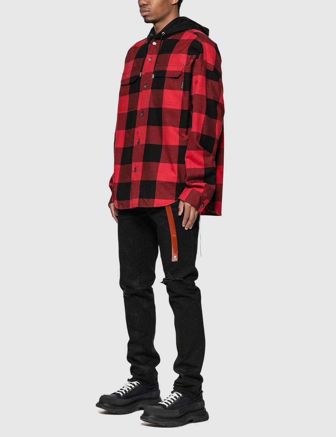 Check Plaid Shirt Jacket - 4