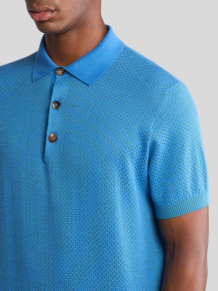 KNIT POLO SHIRT WITH MICRO-DESIGN - 3