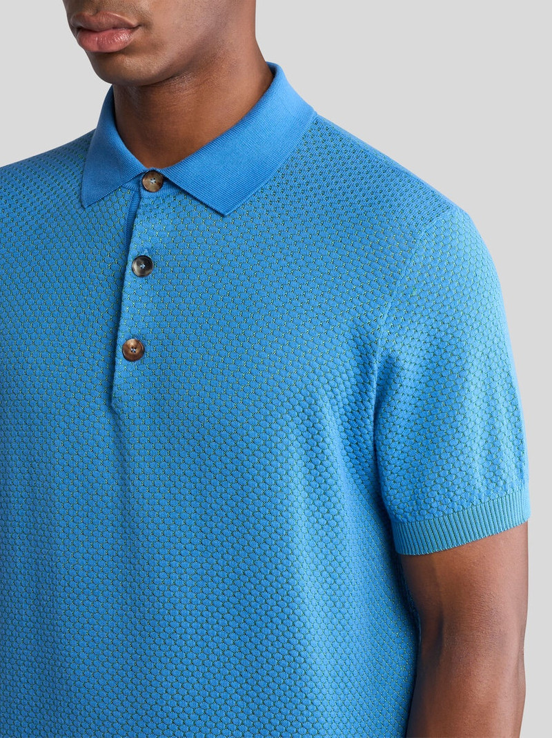 Etro KNIT POLO SHIRT WITH MICRO-DESIGN outlook