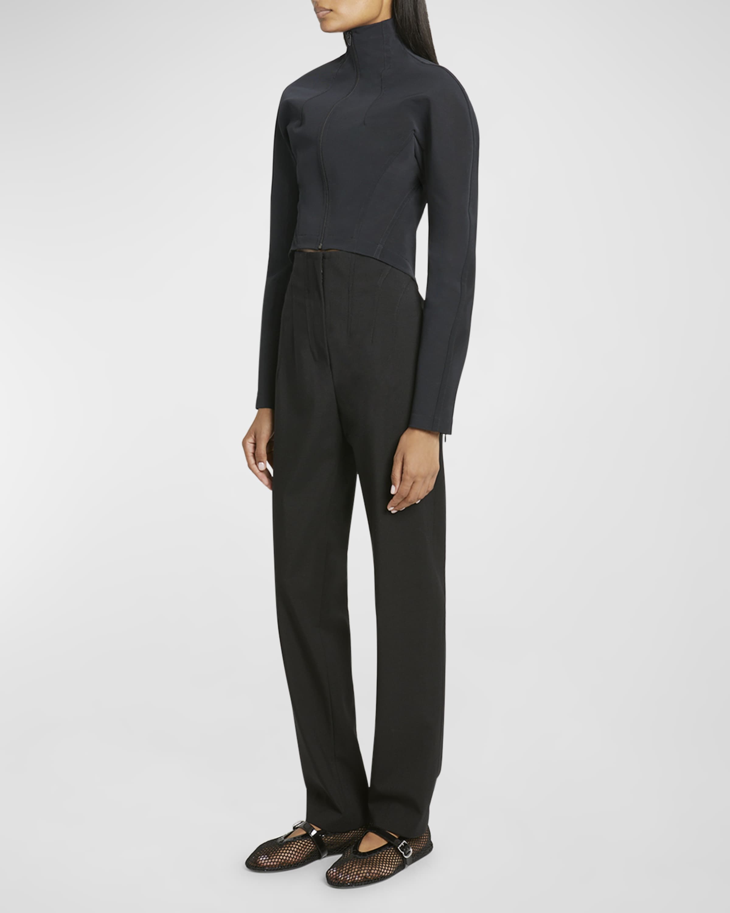 Tailored bootcut wool pant