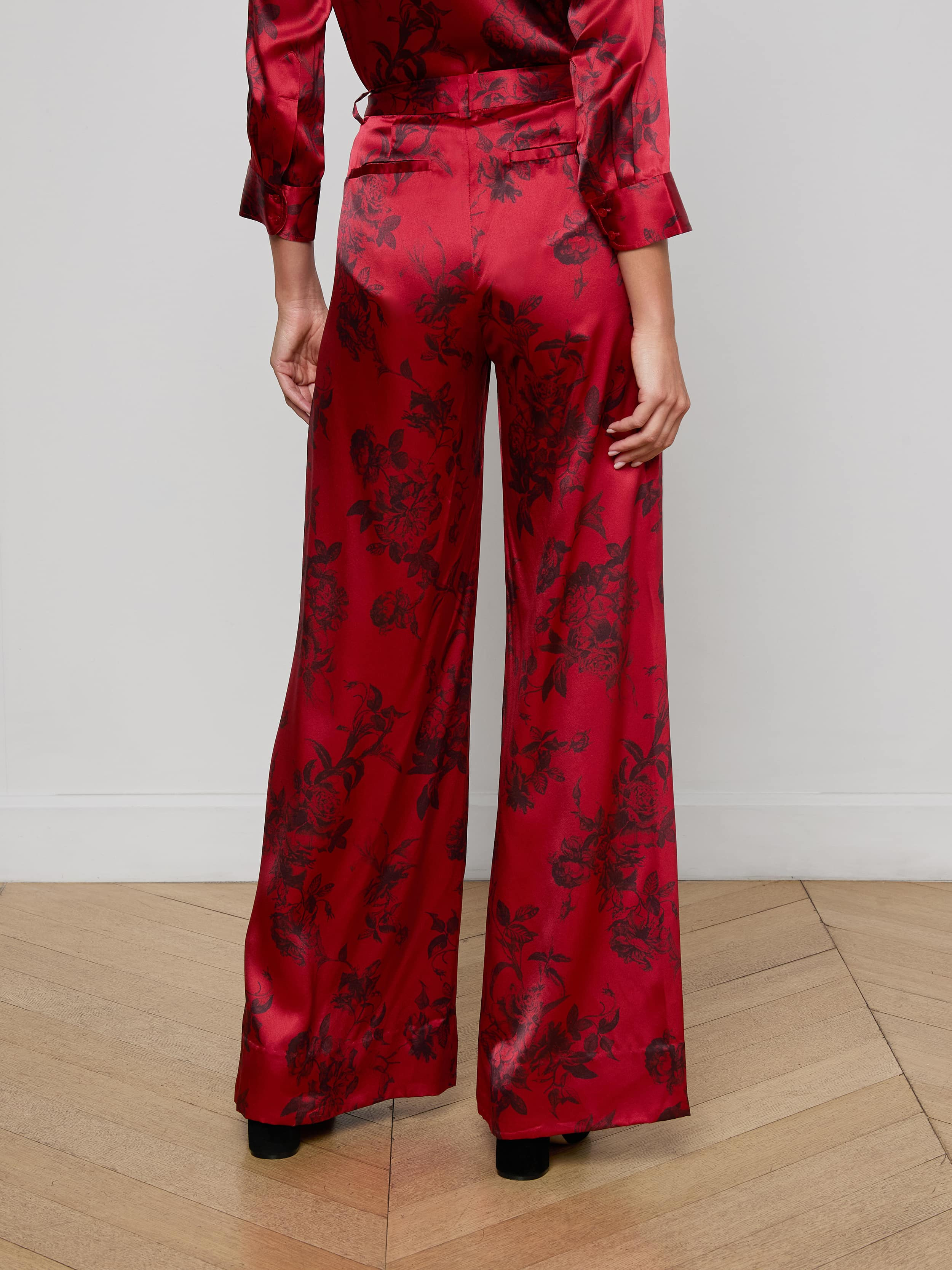 Pilar Silk Wide-Leg Pant - 5