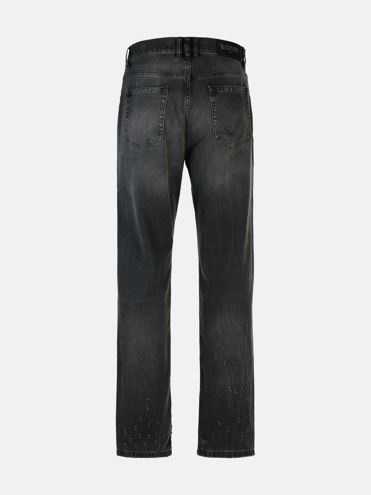 BLACK COTTON JEANS - 3