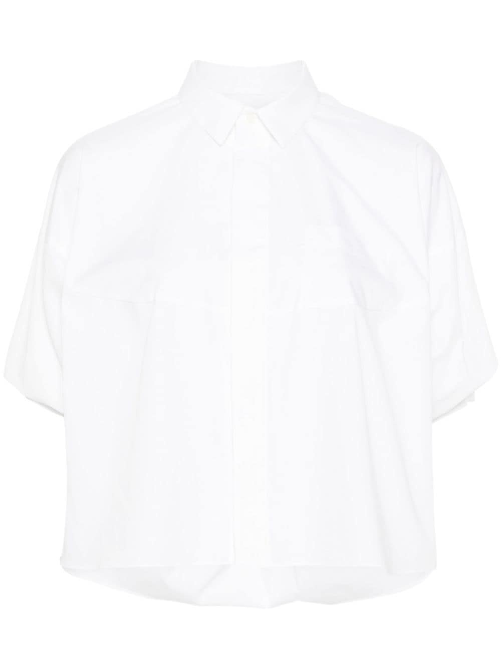 puff-sleeves poplin shirt - 1