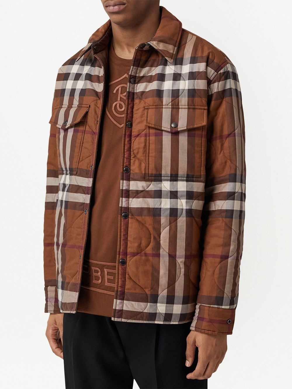 REVERSIBLE CHECKED QUILTED OVERSHIRT - 3