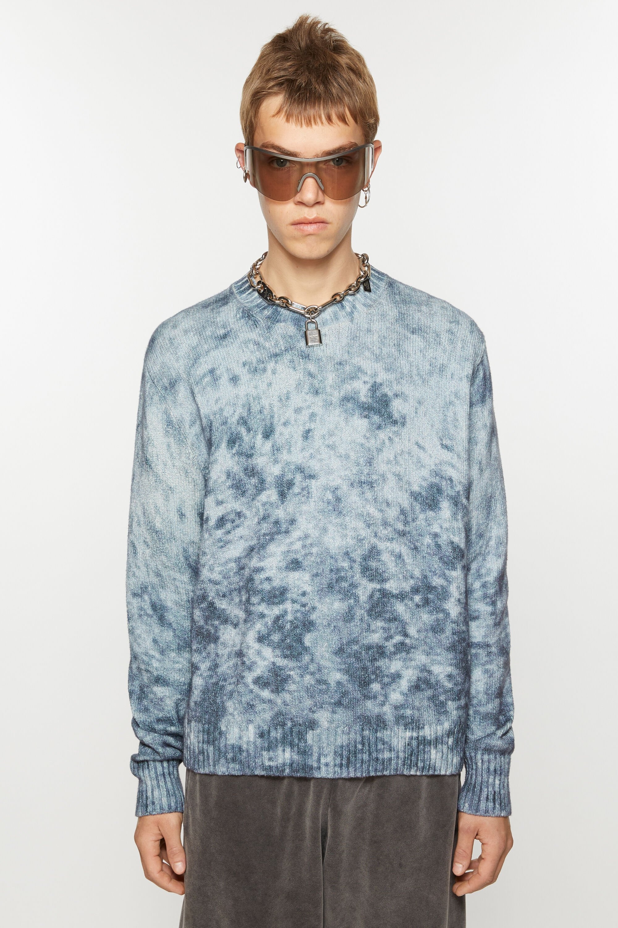 Jumper acid print - Navy/pale blue - 2