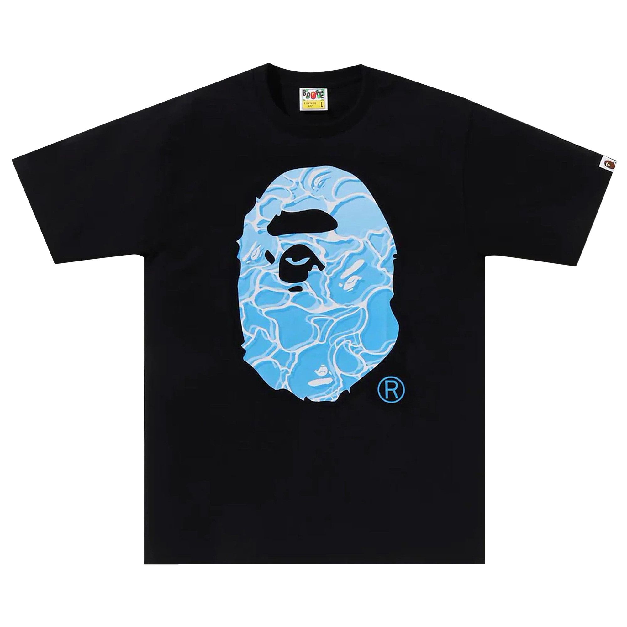 BAPE ABC Sea Surface Camo Ape Head Tee 'Black' - 1