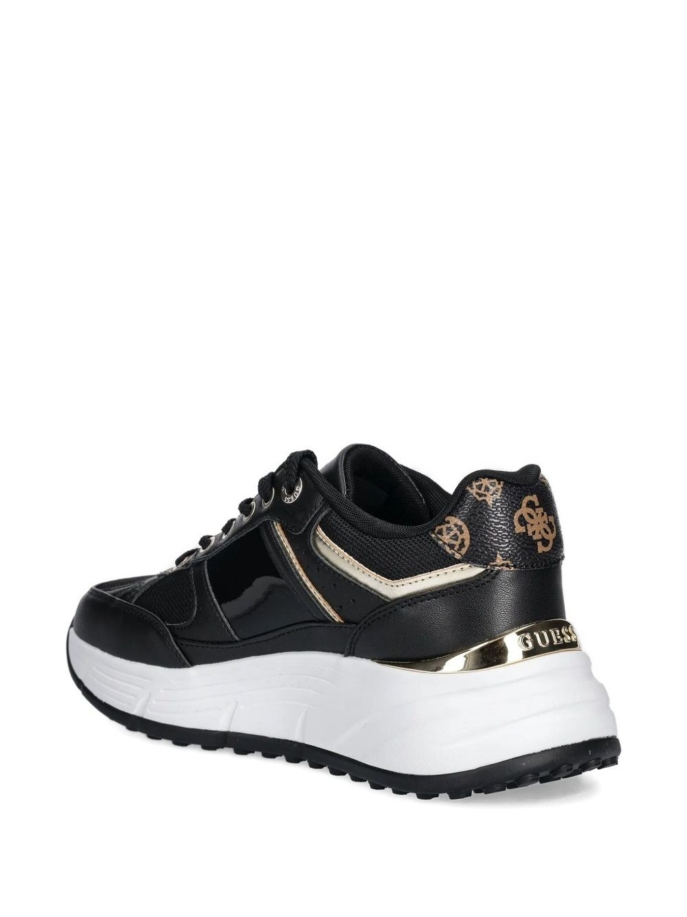 logo-plaque platform sneakers - 3
