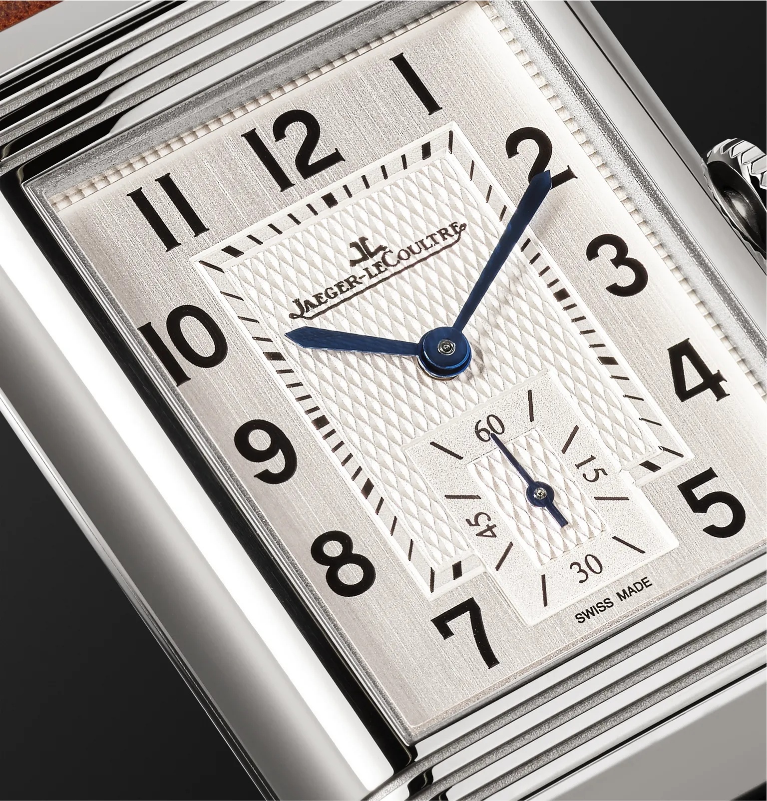 Reverso Classic Large 27mm Stainless Steel and Leather Watch - 12