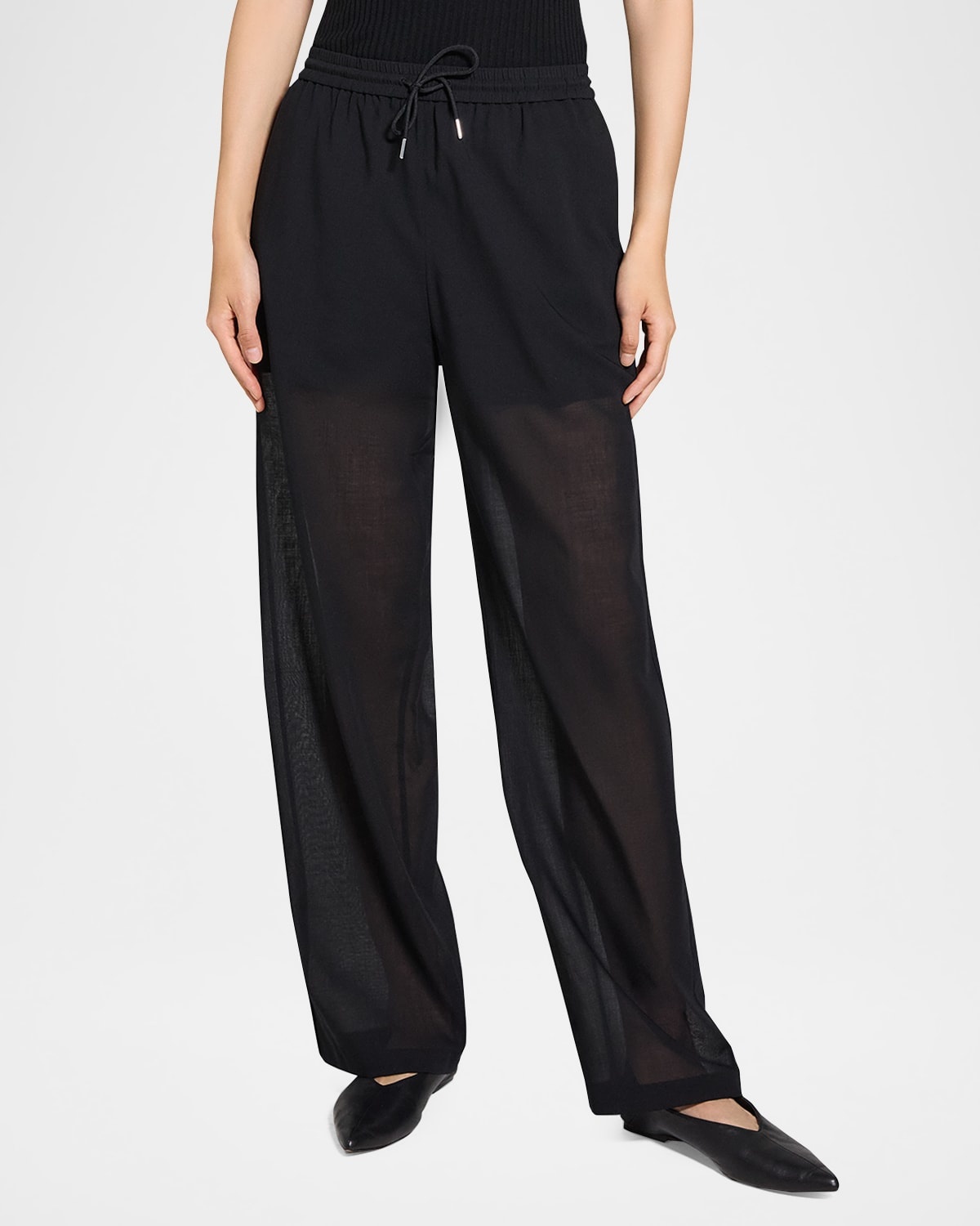 Drawstring Pull-On Pants - 4