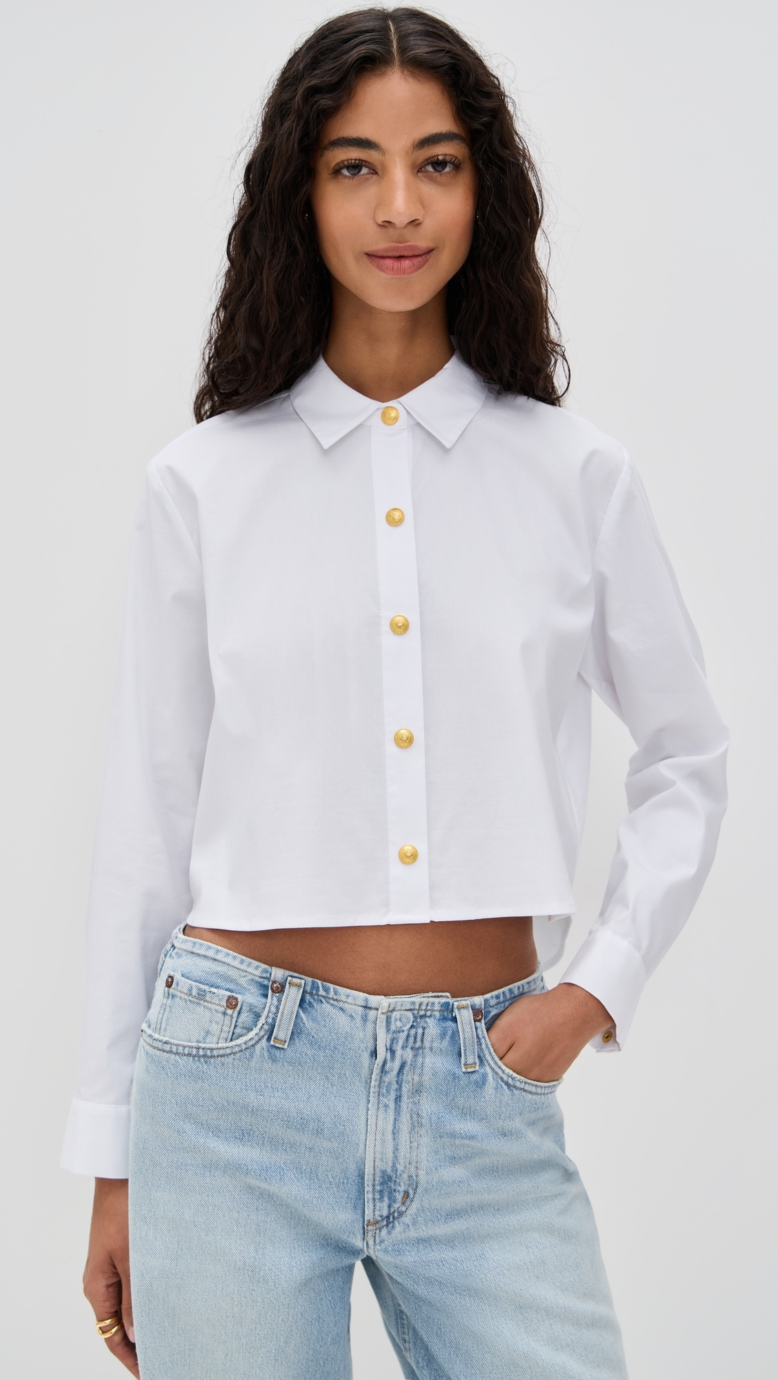 Cosette Crop High Low Shirt - 6