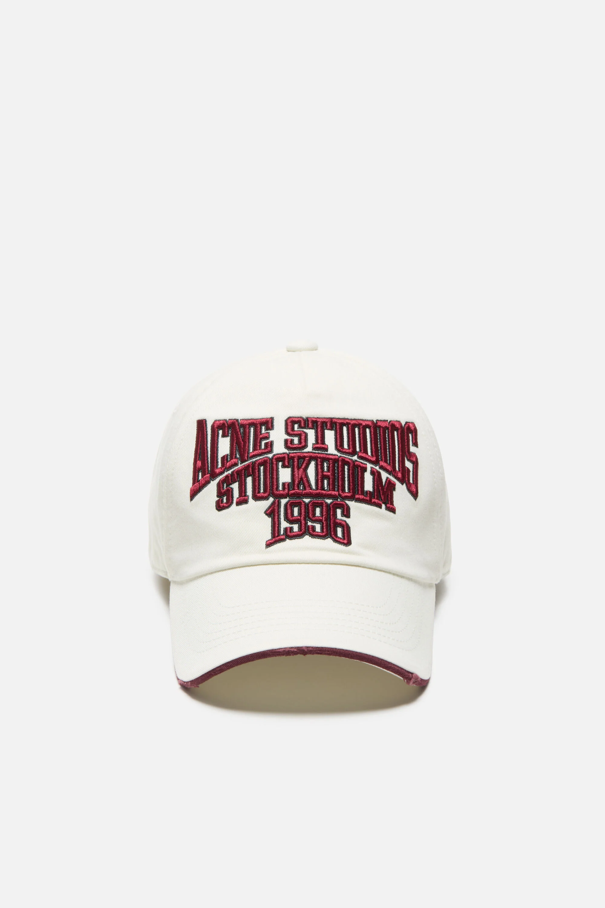 Embroidered logo hat - White/red - 1