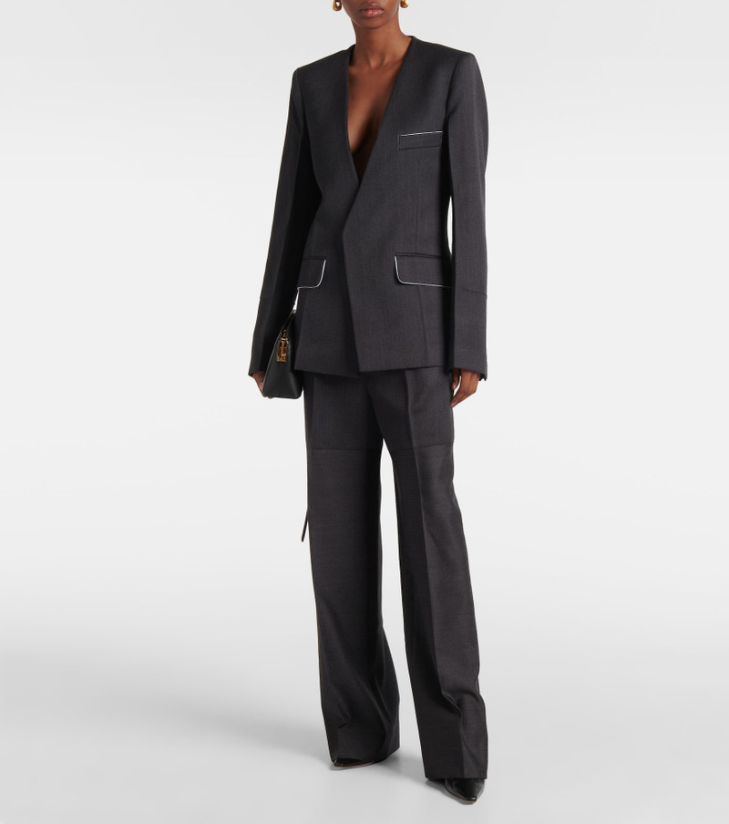 Victoria Beckham Paneled wool wide-leg pants outlook