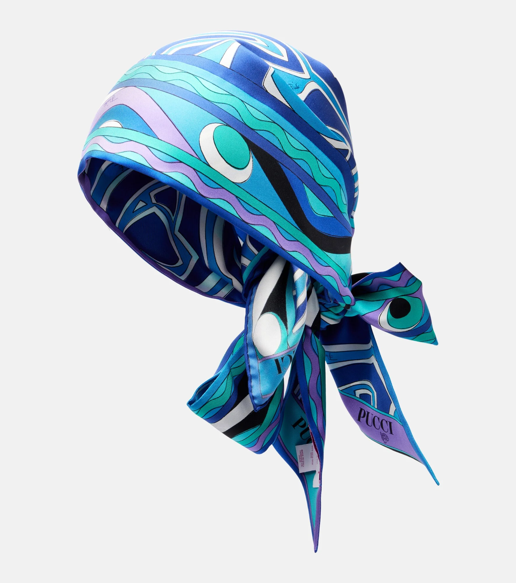 Labirinto silk twill scarf - 1