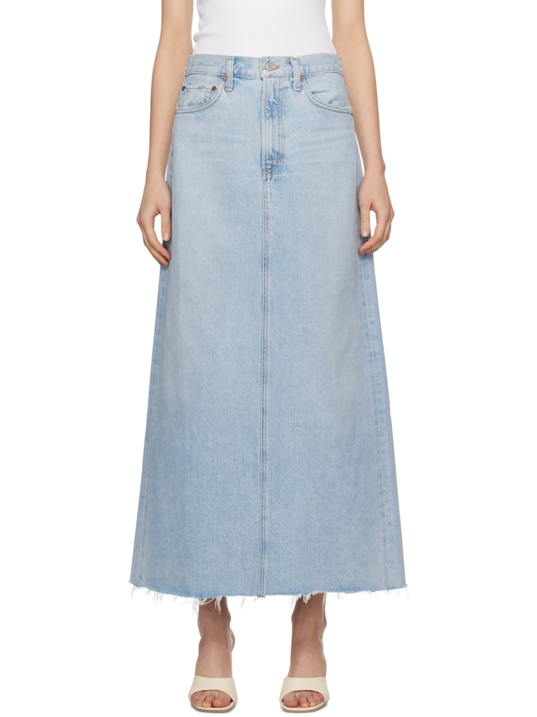 Blue Hilla Denim Maxi Skirt - 1