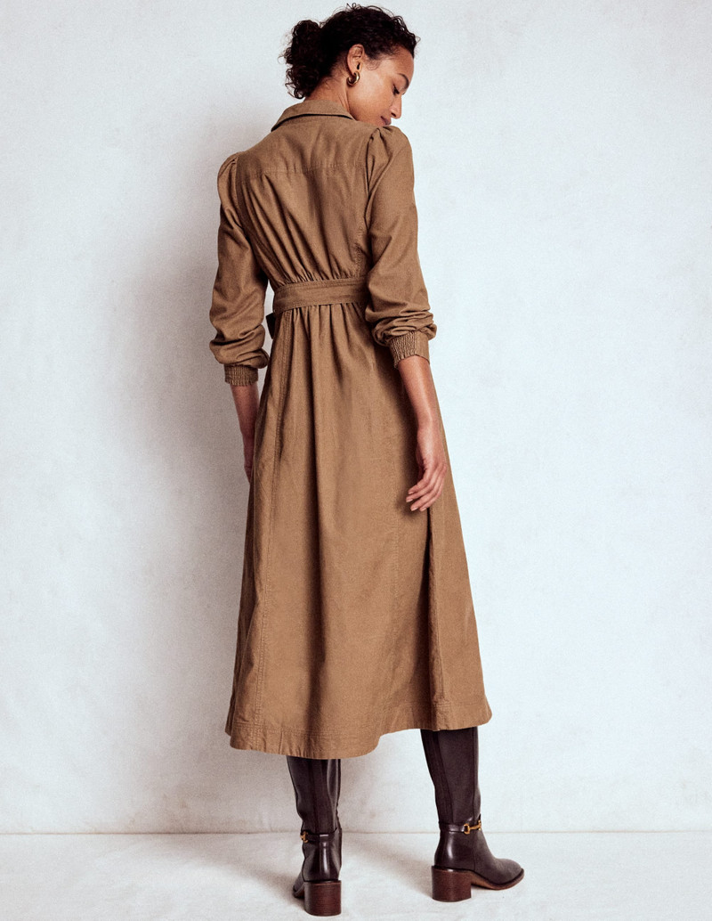 Adelaide Zip Cord Midi Dress-Latte 4