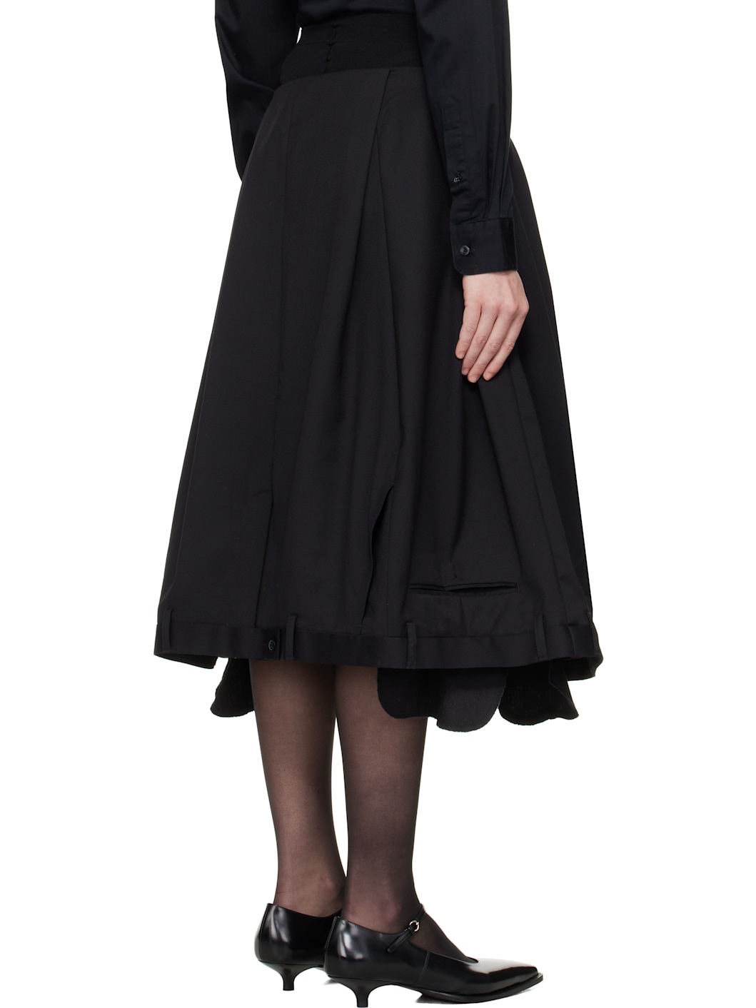 Upsidedown Trouser Wide Midi Skirt - 3
