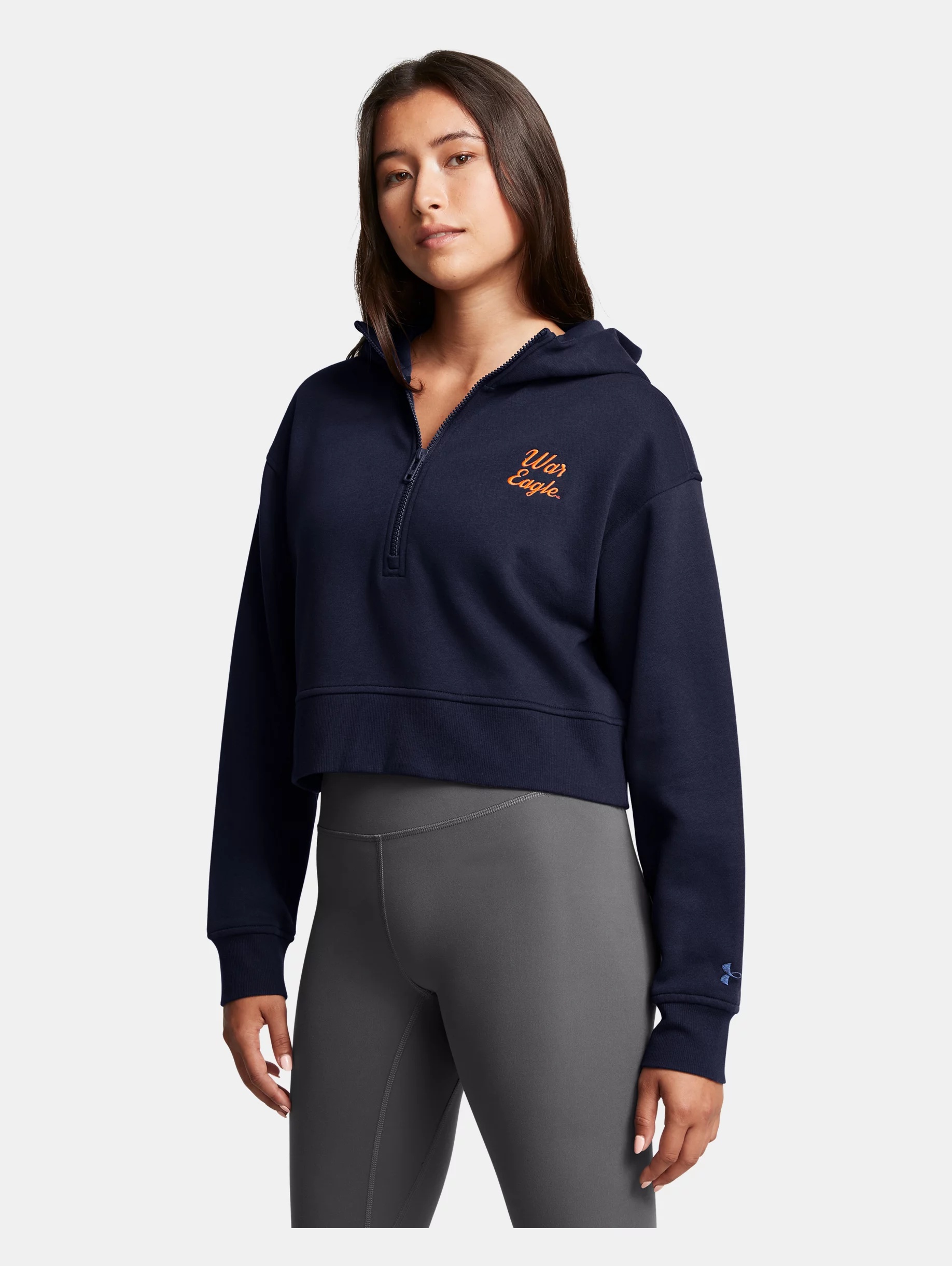 Women's UA Rival Fleece Collegiate ½ Zip Hoodie - 2