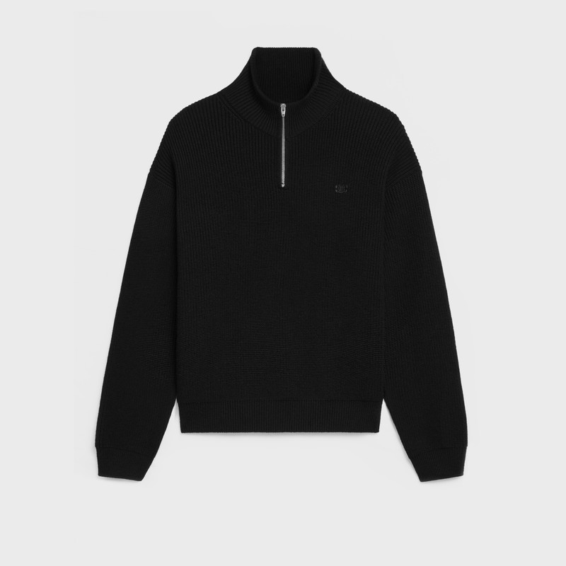 trucker sweater in ribbed wool 1