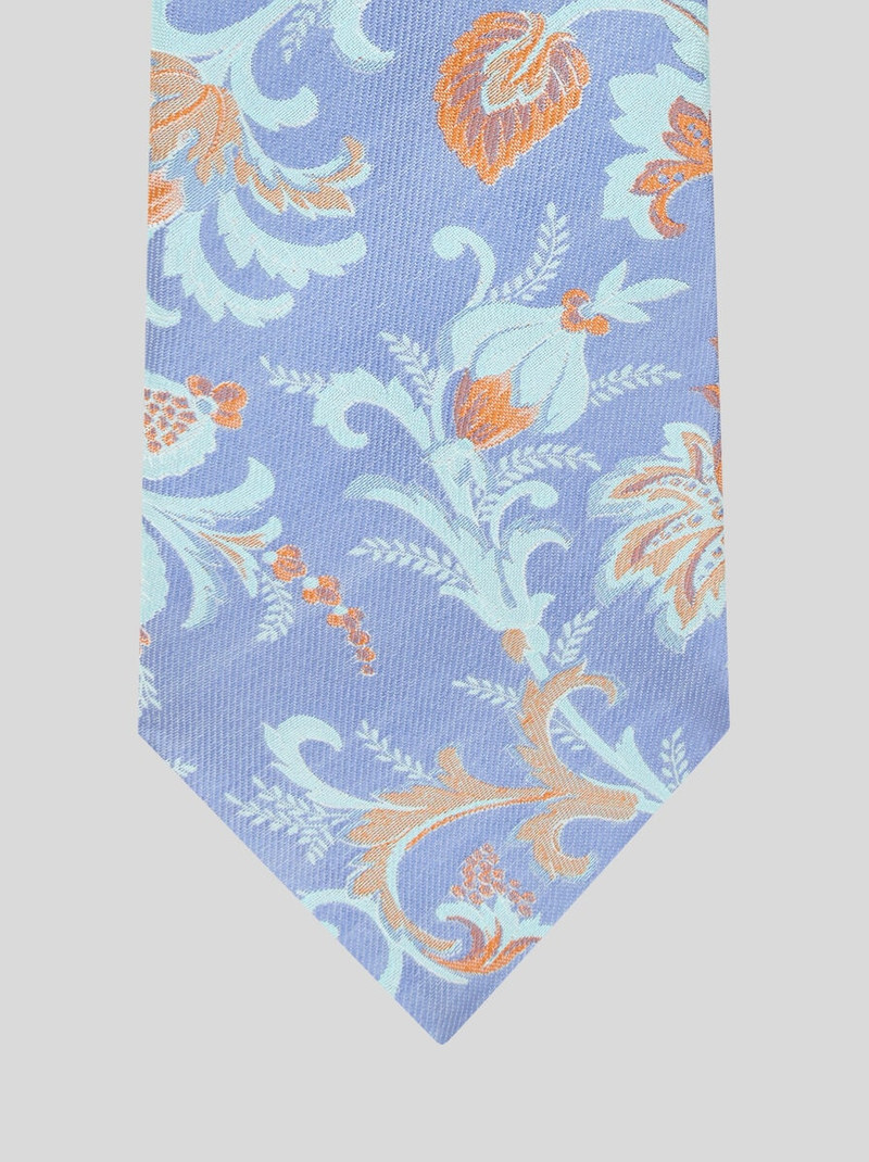 SILK JACQUARD TIE WITH FLORAL MOTIF 3