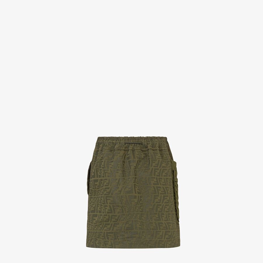 Green denim skirt - 2