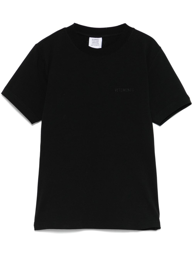 logo-embroidered T-shirt 1