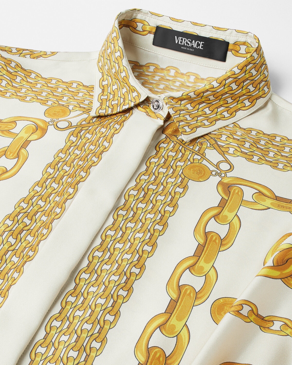 VERSACE Versace Treasure Silk Midi Shirt Dress | REVERSIBLE
