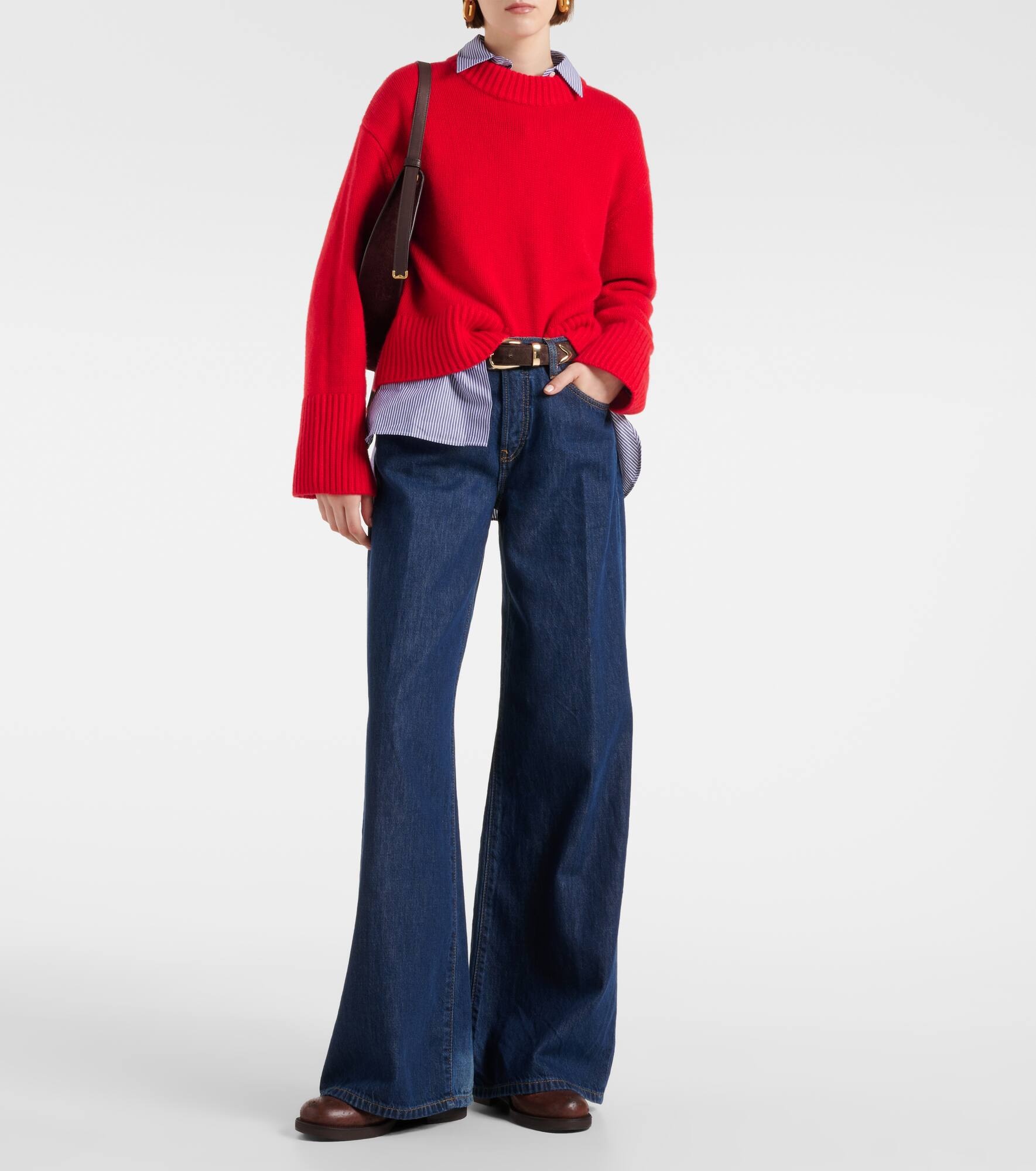 Palazzo mid-rise wide-leg jeans - 2