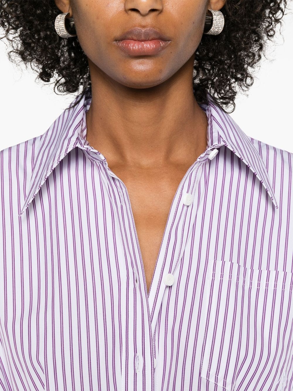 striped shirt dress - 5