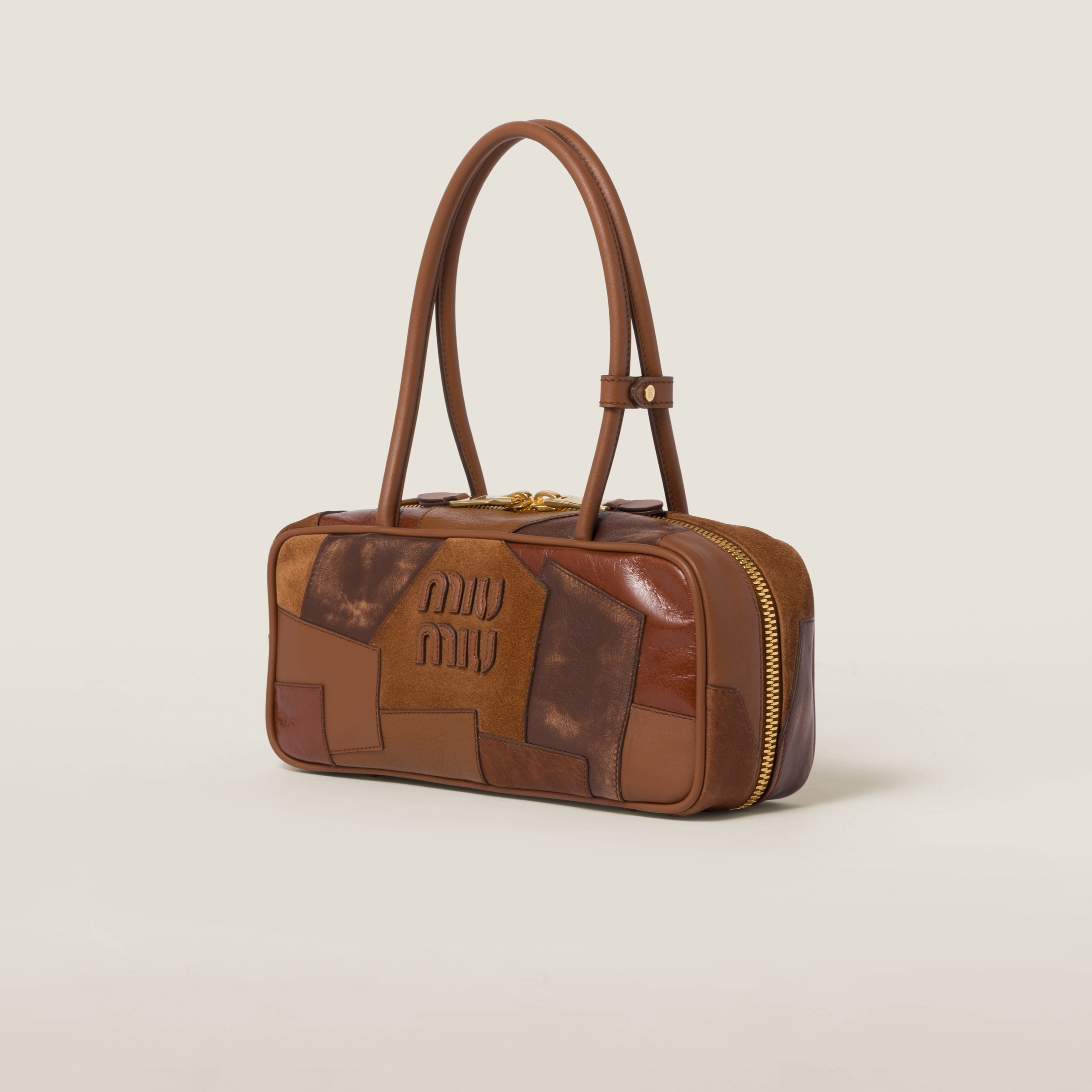Beau  leather patchwork bag - 3
