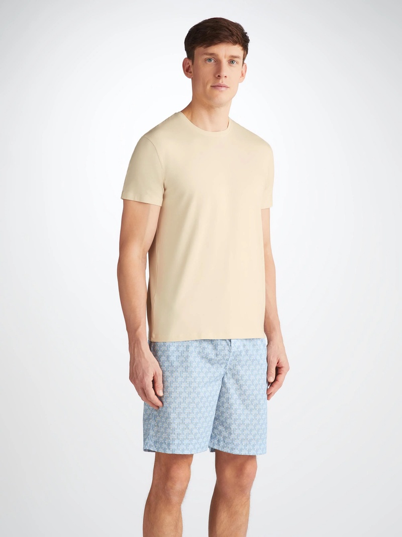 Men's Lounge Shorts Ledbury 72 Cotton Batiste Blue - 2