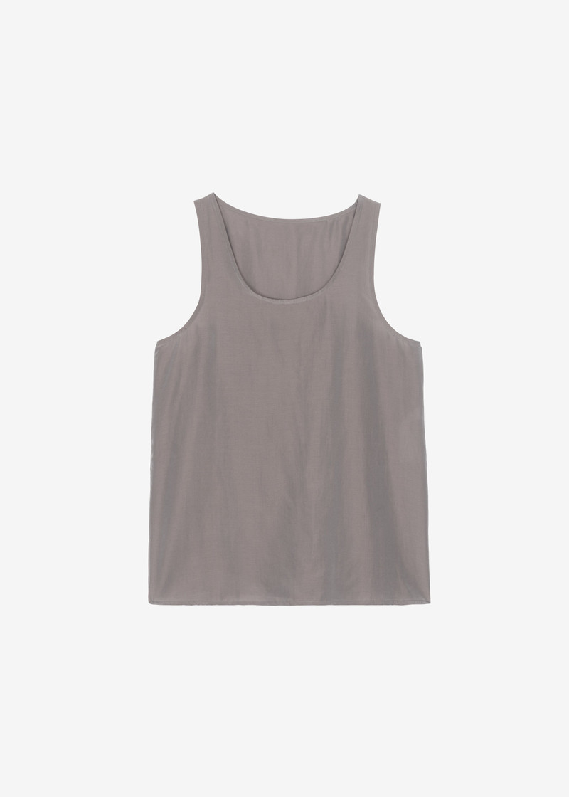 Nivee Lustrous Boxy Tank - Dark Taupe 1