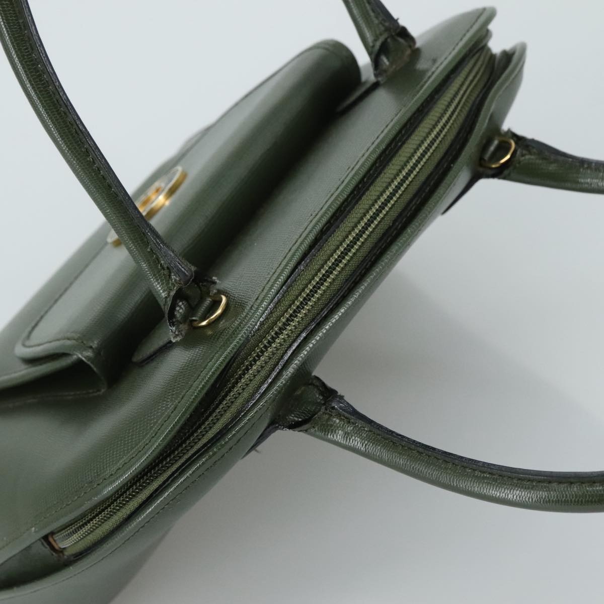 CELINE Hand Bag Leather Khaki - 6