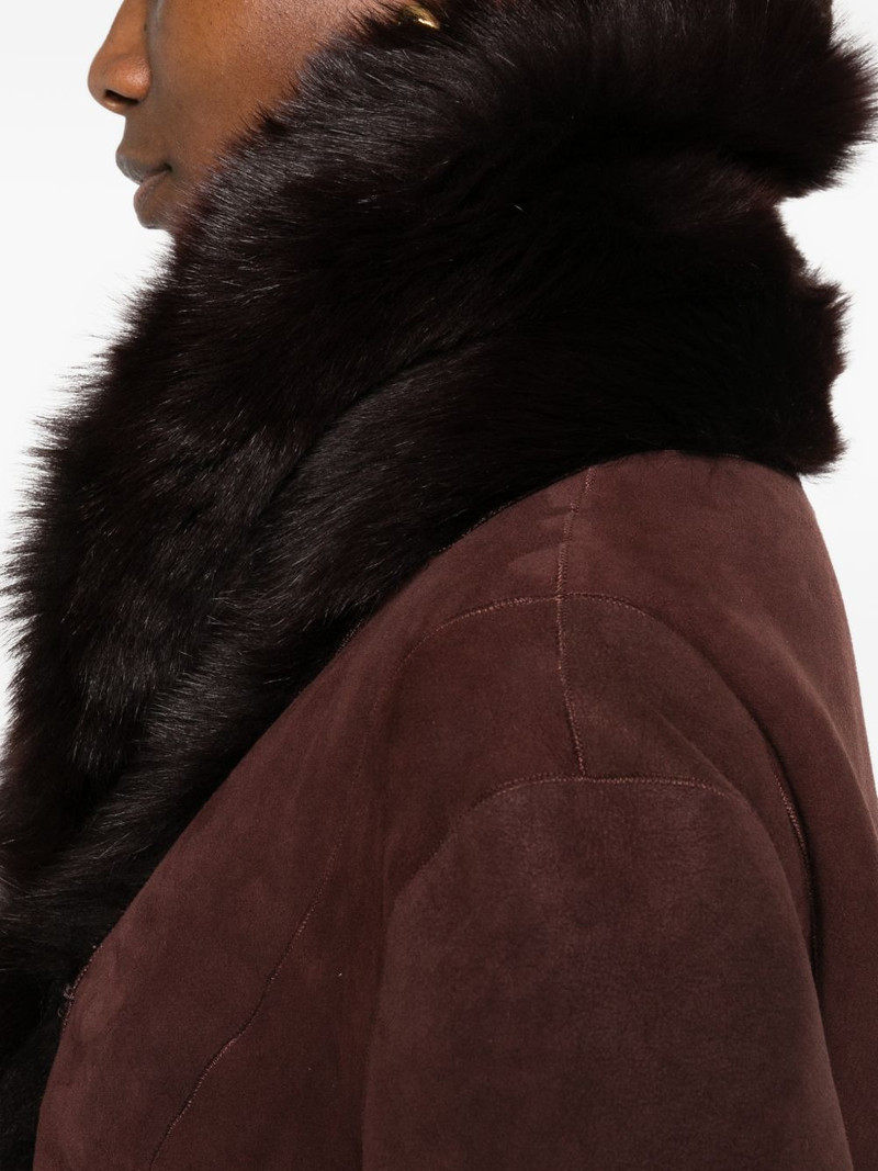 Kaya single-breasted fur coat 5