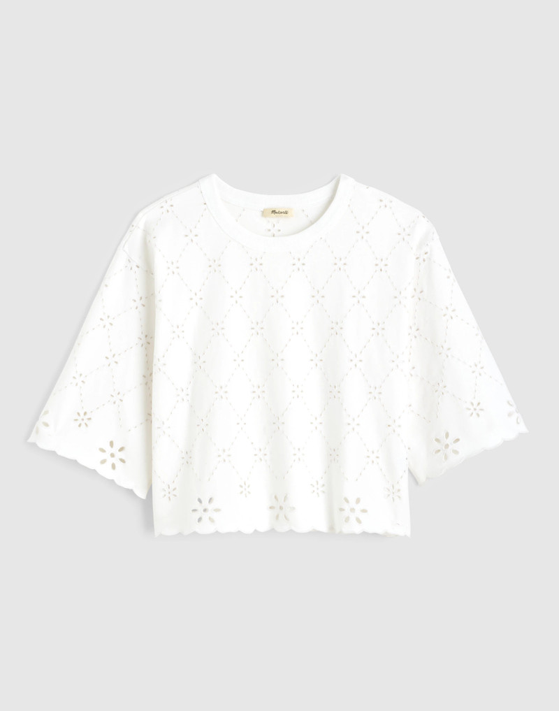 The Embroidered Boxy Crop Tee in Allday Jersey 1