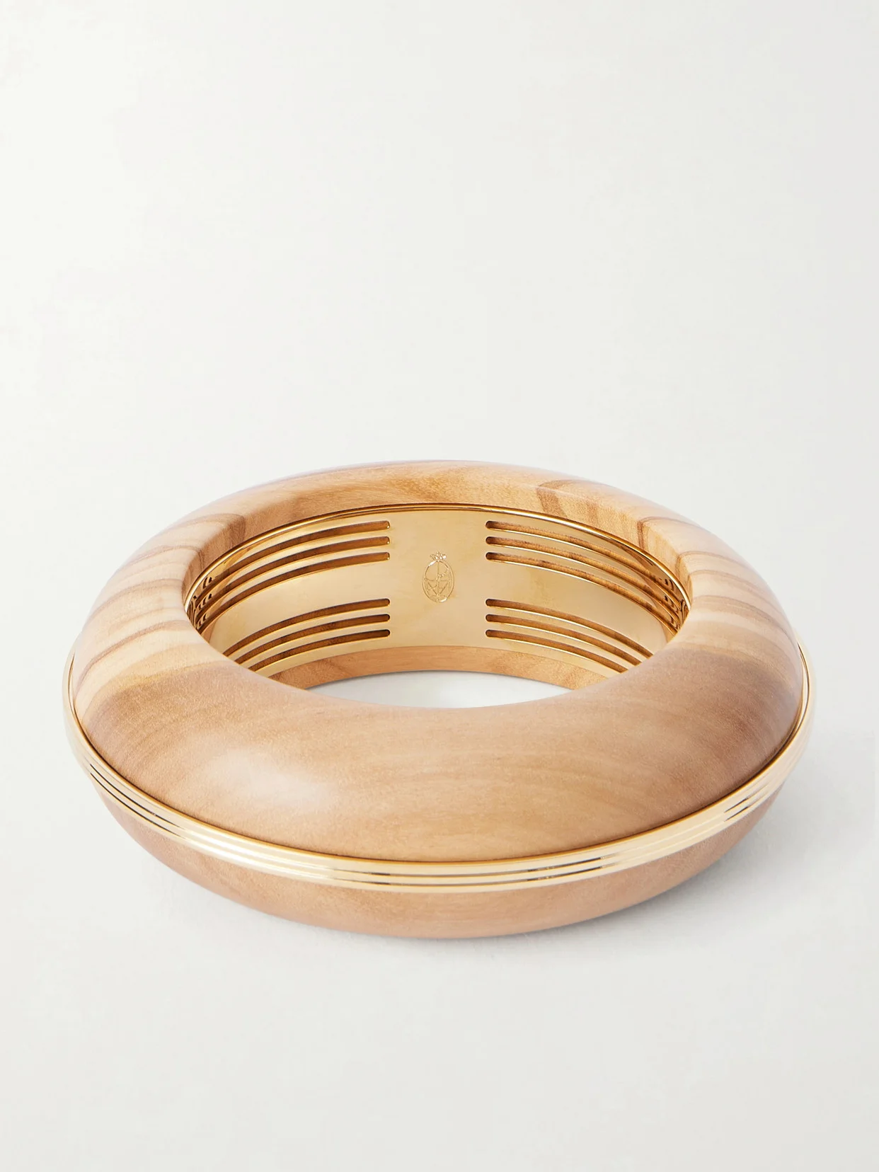 + Loulou De La Falaise Lucie Gold-tone Wood Bangle - 1