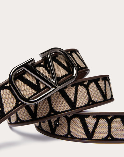 Valentino TOILE ICONOGRAPHE BELT WITH LEATHER DETAILING outlook