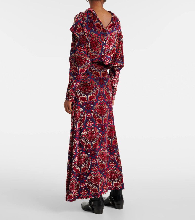 Draped jacquard maxi dress 3